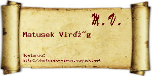 Matusek Virág névjegykártya