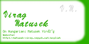 virag matusek business card